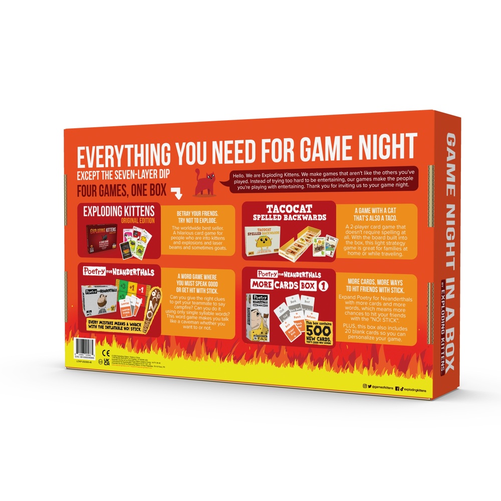 Exploding Kittens Game Night In A Box Set