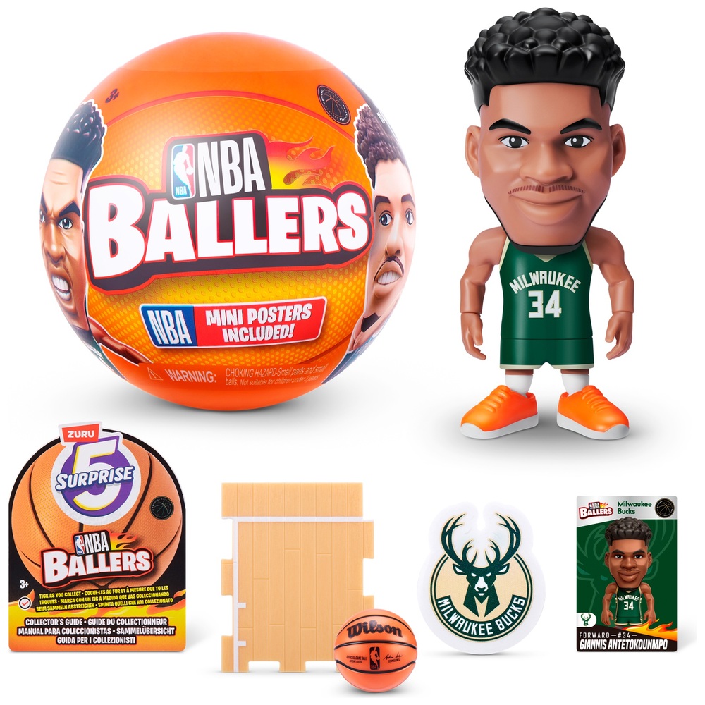 5 Surprise Mini Brands NBA Ballers Miniatur NBA Figuren sortiert ...