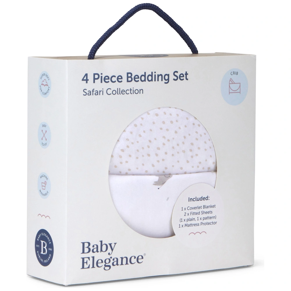 Baby Elegance Crib Piece Bedding Set Safari 90 x 50cm Smyths