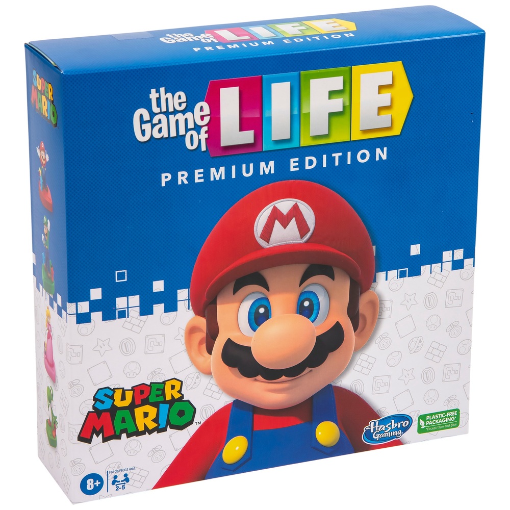  Hasbro Gaming The Game of Life: Super Mario Edition Board Game  for Kids Ages 8 and Up, Play Minigames, Collect Stars, Battle Bowser : Toys  & Games