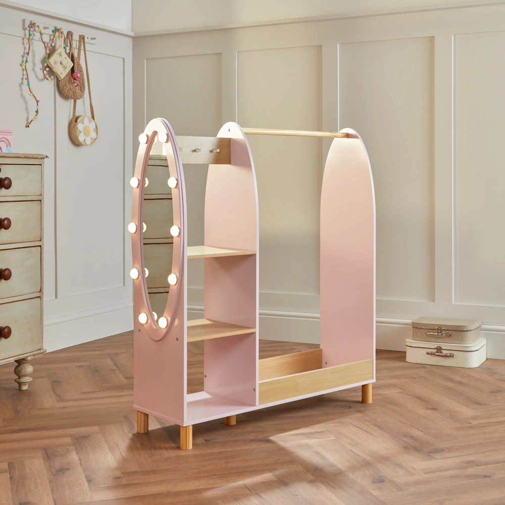 Dimples Wooden Dress-Up Rack with Light-Up Mirror Smyths Toys