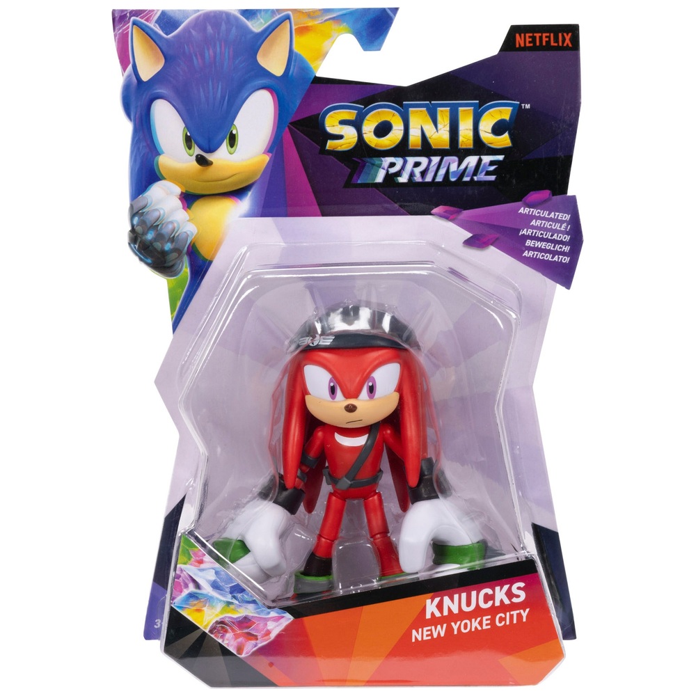 Sonic Prime 13cm New Yoke City Knuckles Action Figure 