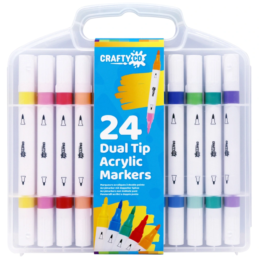 Crafty Co. Arcylmarker mit Doppelspitze im 24er Set | Smyths Toys