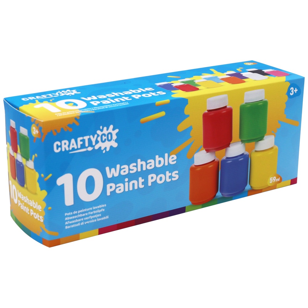 Crafty Co. Washable Paint Pots 10 Pack Smyths Toys UK