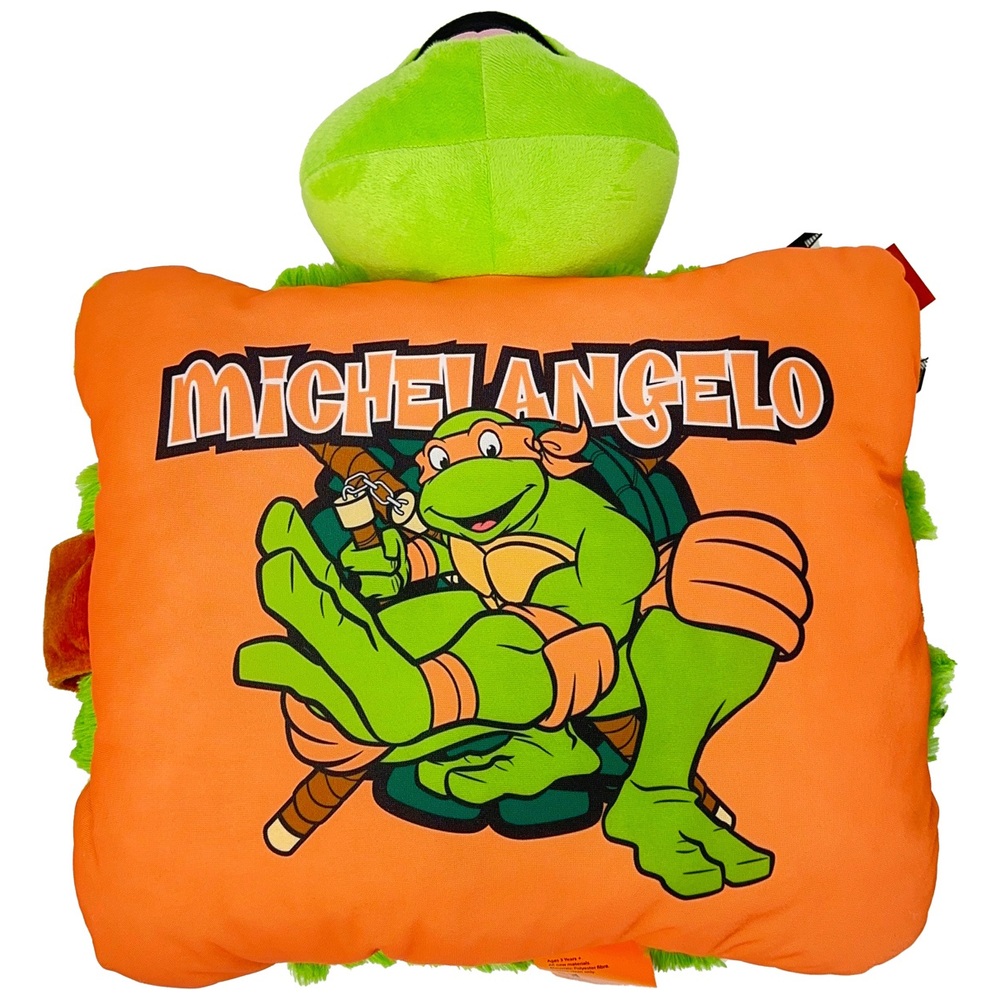 Teenage Mutant Ninja Turtles Plush N Squishy Plush Pillow Michaelangelo Smyths Toys UK