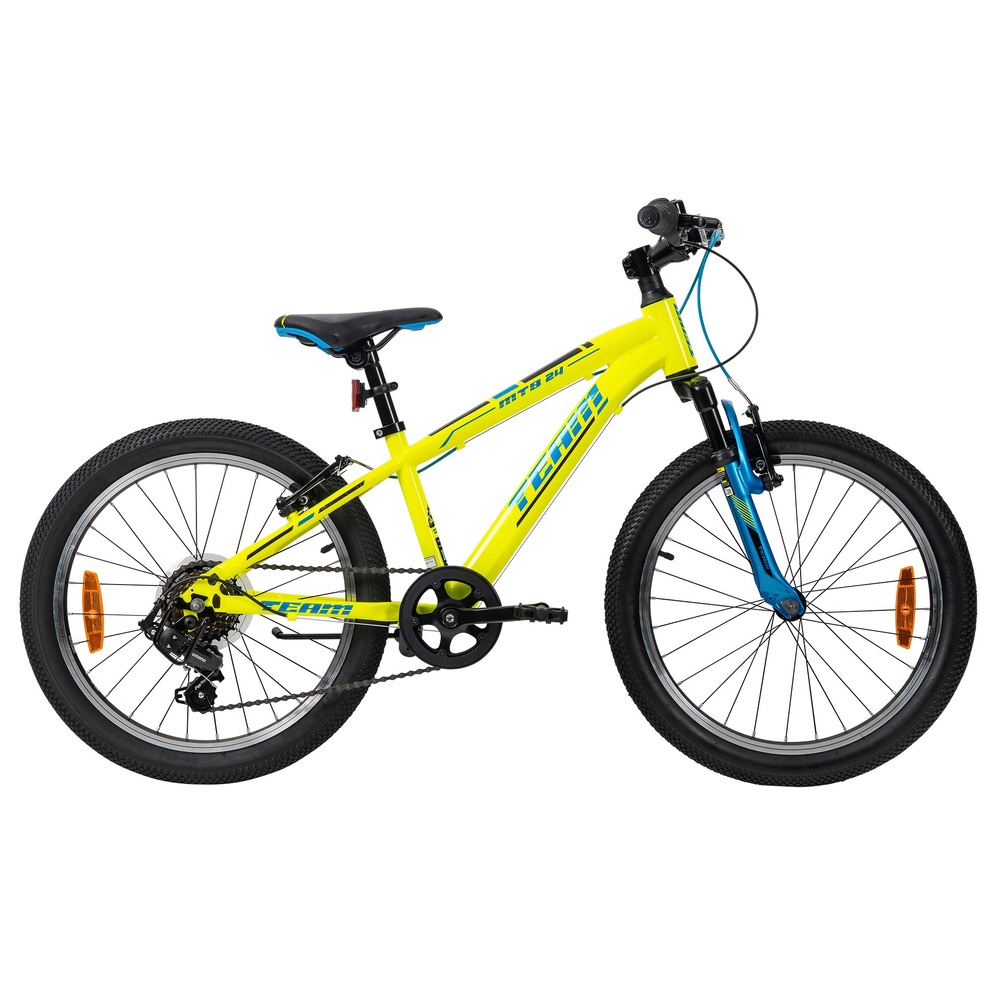 24 Inch Team Mountainbike Fiets geel blauw Smyths Toys Nederland