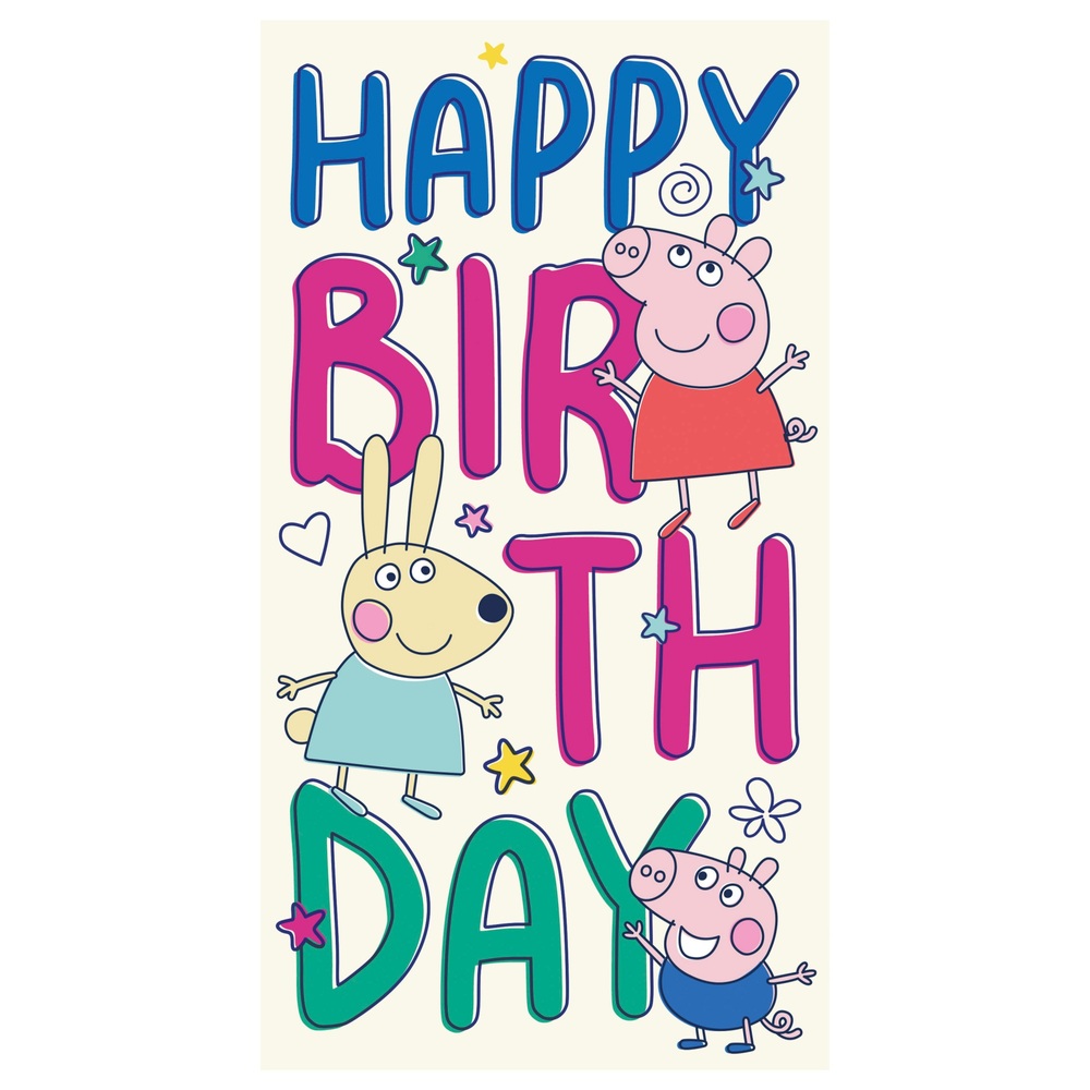 Peppa Pig Carte d'anniversaire 2 ans : : Fournitures de bureau