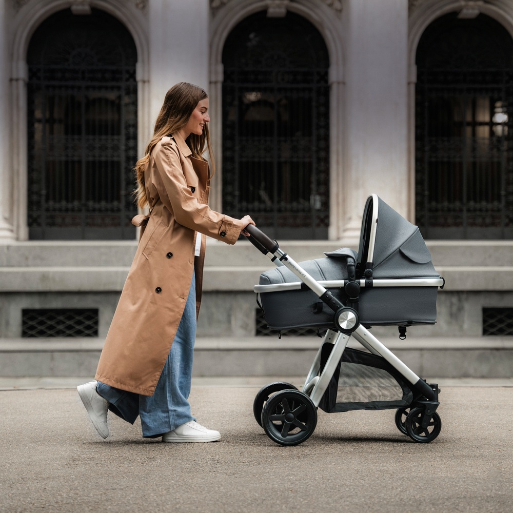 Babylo Kinderwagen 3 in 1 Set Panorama XTi mit Zubehor Grey grau Smyths Toys Deutschland