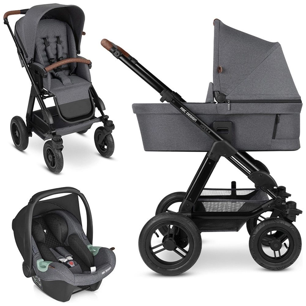 ABC Design Viper 4 Kinderwagen 3-in-1 Crow grau | Smyths Toys Deutschland