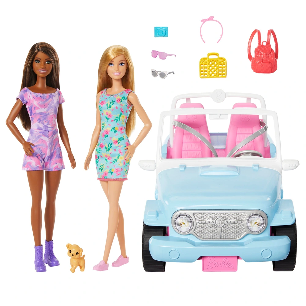 Barbie Jeep with Dolls and Accessories Smyths Toys UK