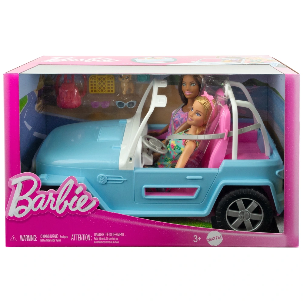 Barbie Jeep with Dolls and Accessories Smyths Toys UK