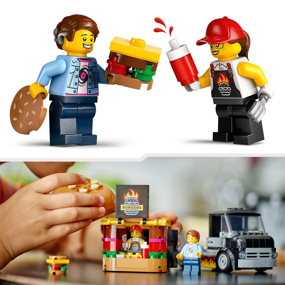 LEGO City 60404 Burger Van Food Truck Playset | Smyths Toys UK