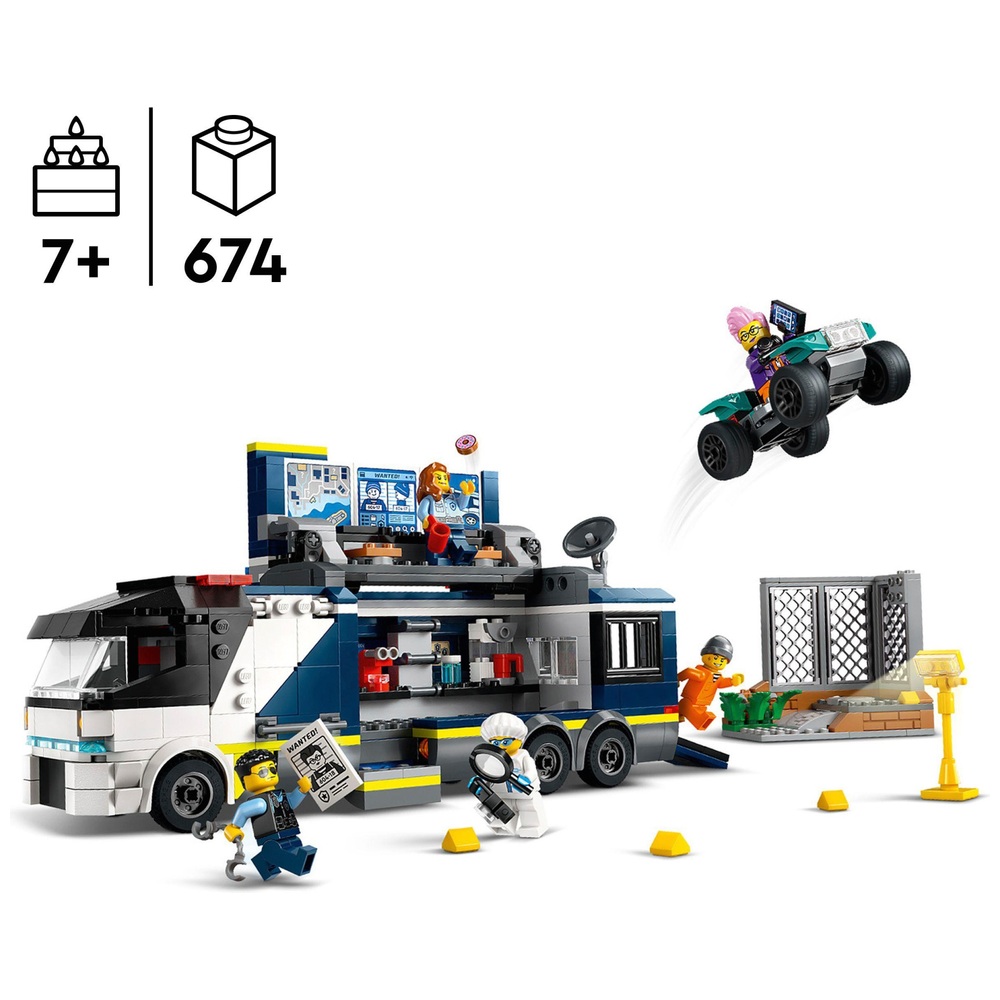 LEGO City 60418 Police Mobile Crime Lab Truck Toy Set | Smyths Toys UK