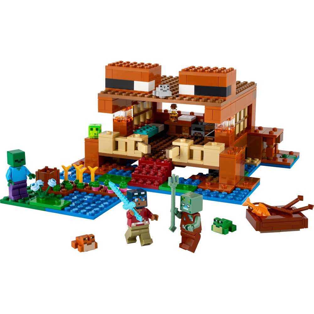 LEGO Minecraft 21256 The Frog House Toy with Animal Figures Set ...