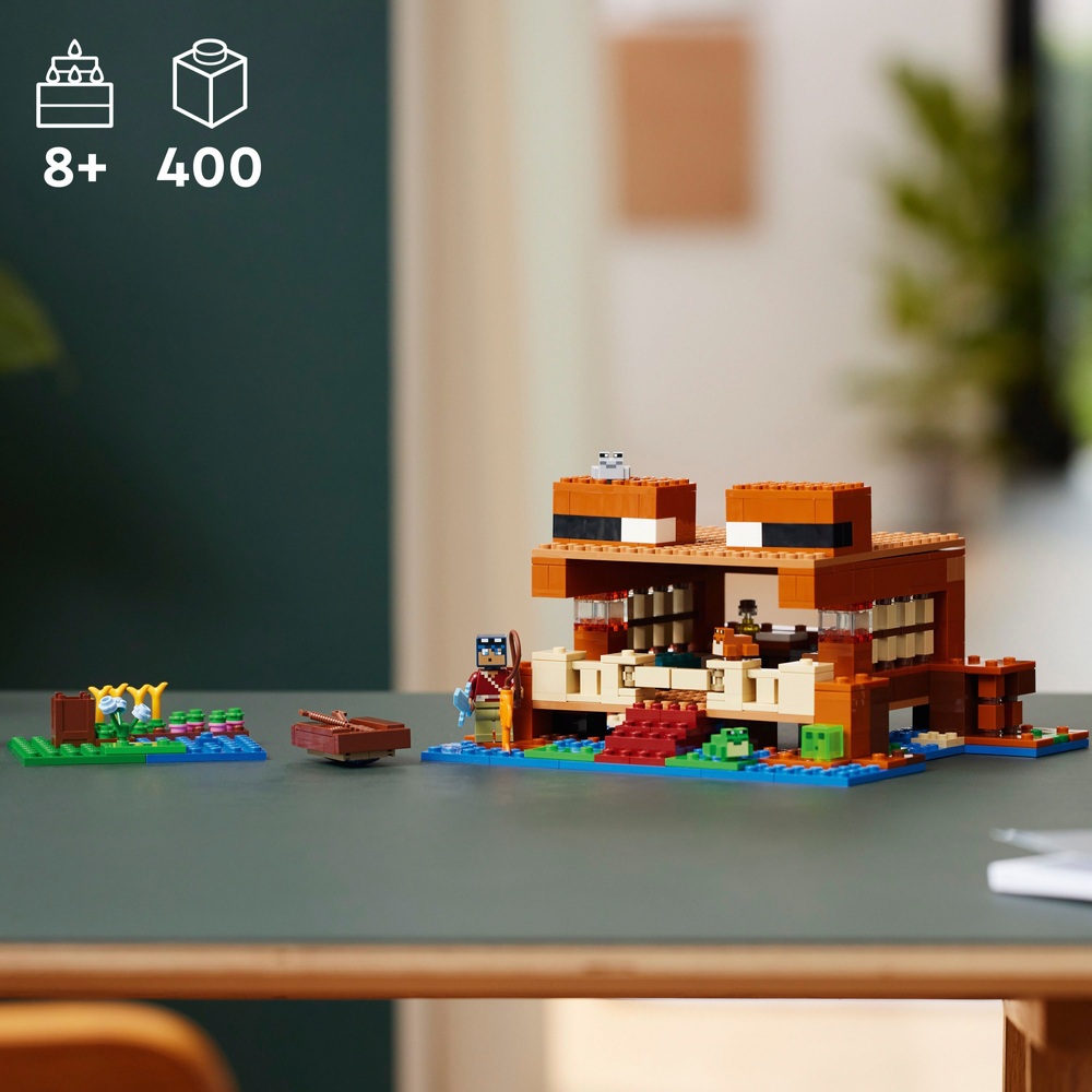LEGO Minecraft 21256 The Frog House Toy with Animal Figures Set