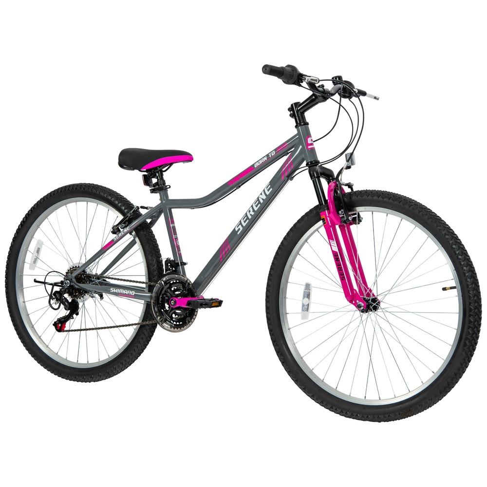 26 Inch Serene Mountain Bike in Grey and Pink | Smyths Toys UK