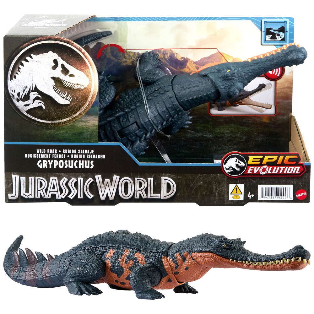 Jurassic World Wild Roar Gryposuchus Dinosaur Figure | Smyths Toys Ireland
