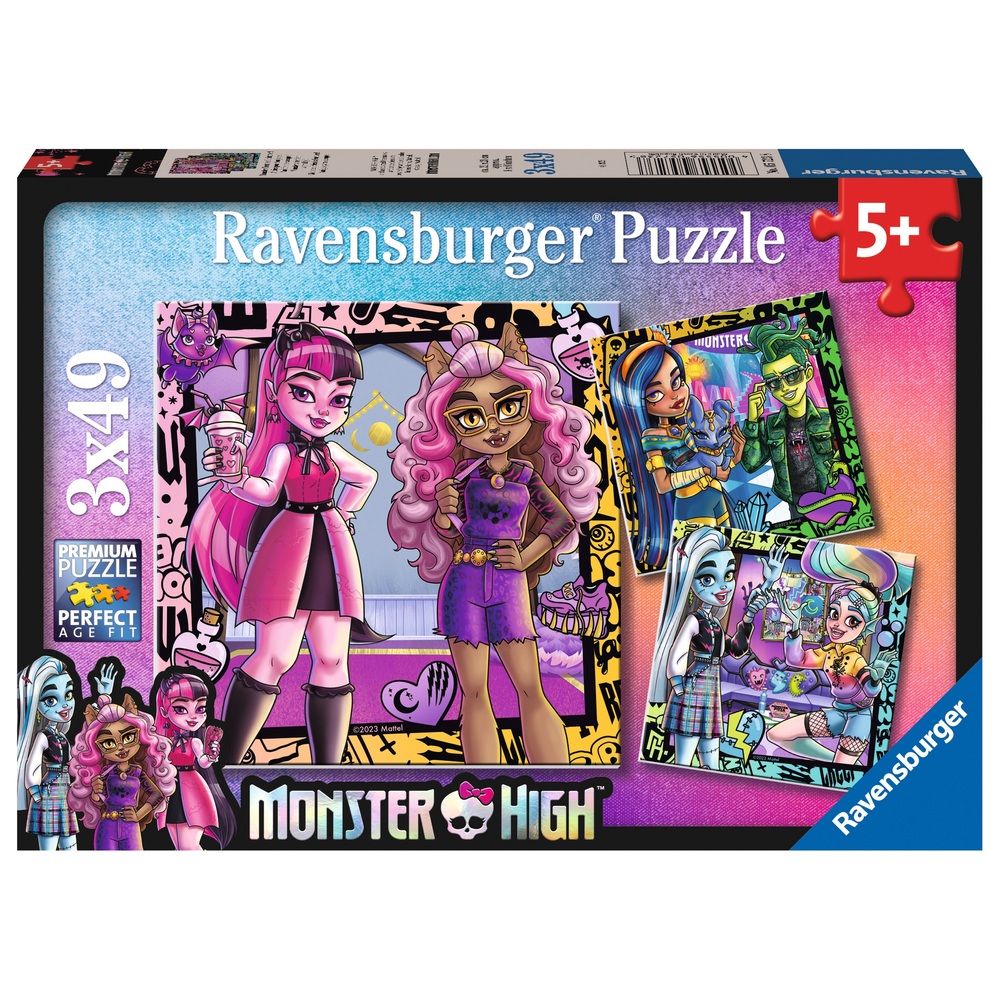 Ravensburger Monster High 3 x 49 Piece Puzzle | Smyths Toys Ireland