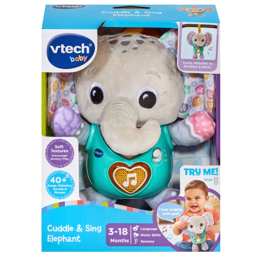 VTech Baby Cuddle Sing Elephant Smyths Toys UK