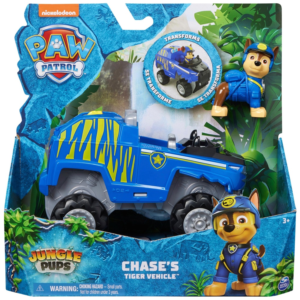 PAW Patrol Jungle Pups - Chase Tiger Rescue Vehicle | Smyths Toys Ireland