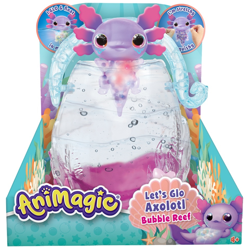 Animagic Let's Glo Axolotl Bubble Reef Set | Smyths Toys UK