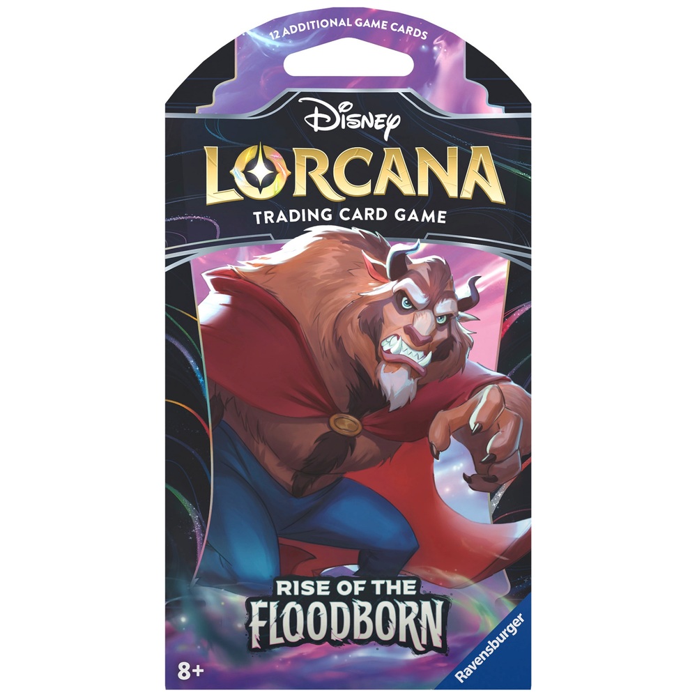 Disney Lorcana Trading Card Game: Rise Of The Floodborn Sleeved Booster ...