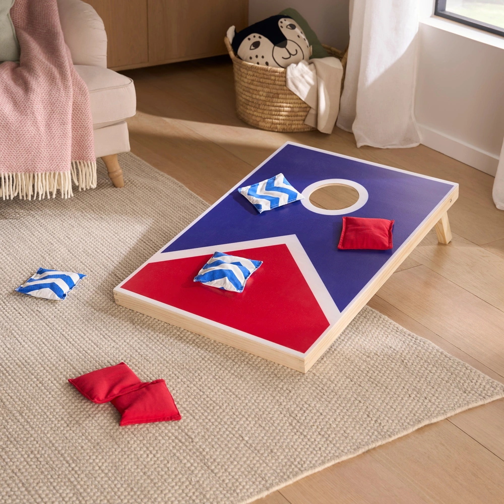 thumbnail image 2 of Portable Cornhole Board Set - 10.16' X 5.04' Solid Wood With 8 Bean Bags & Carry Case 2 of 14