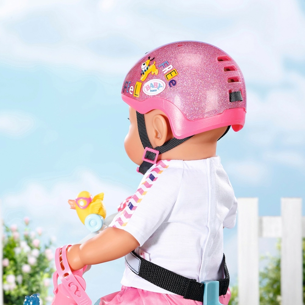 Pink Bike Helmet For 18 Inch Dolls - Includes Decorative Stickers, Doll  Bicycle Accessory