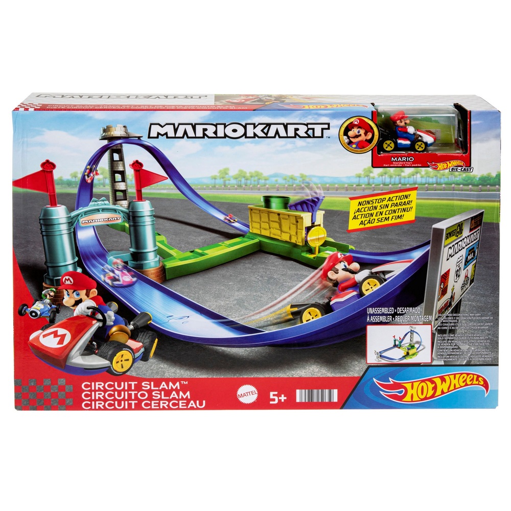 Hot Wheels Mario Kart Circuit Slam Race Track Playset Smyths Toys UK