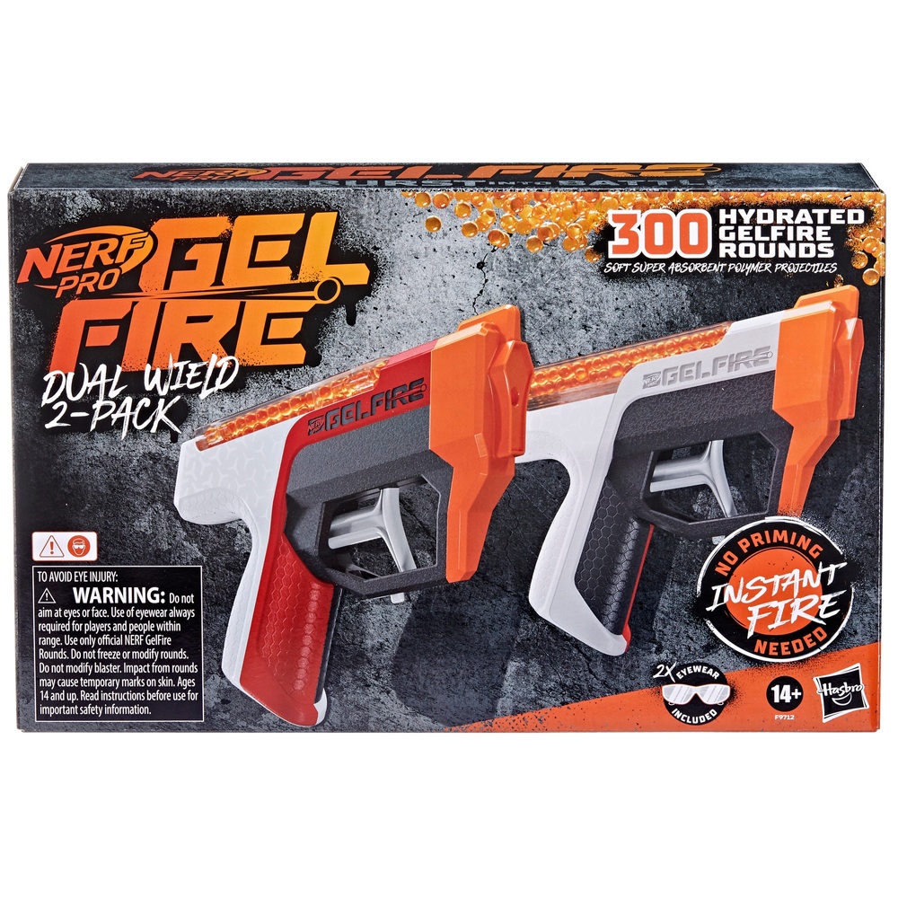 NERF Pro Gelfire Dual Wield Blaster 2 Pack | Smyths Toys UK