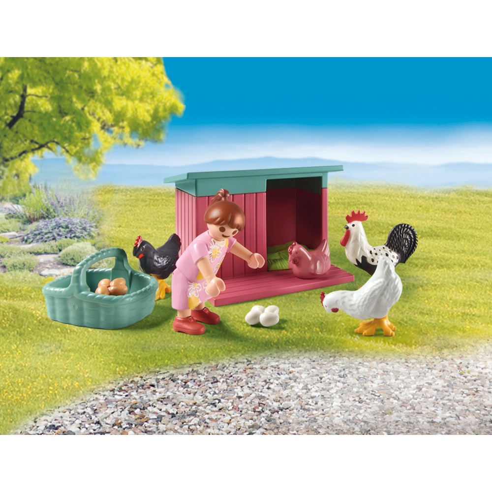 PLAYMOBIL my Life 71510 Kleine Hühnerfarm im Tiny Haus Garten Smyths