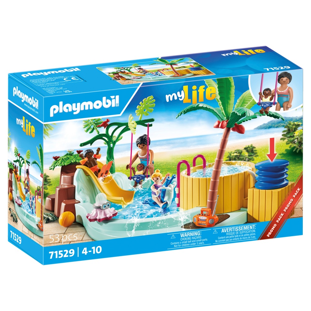 Playmobil 71529 MyLife Children's Pool with Whirlpool Set | Smyths Toys UK