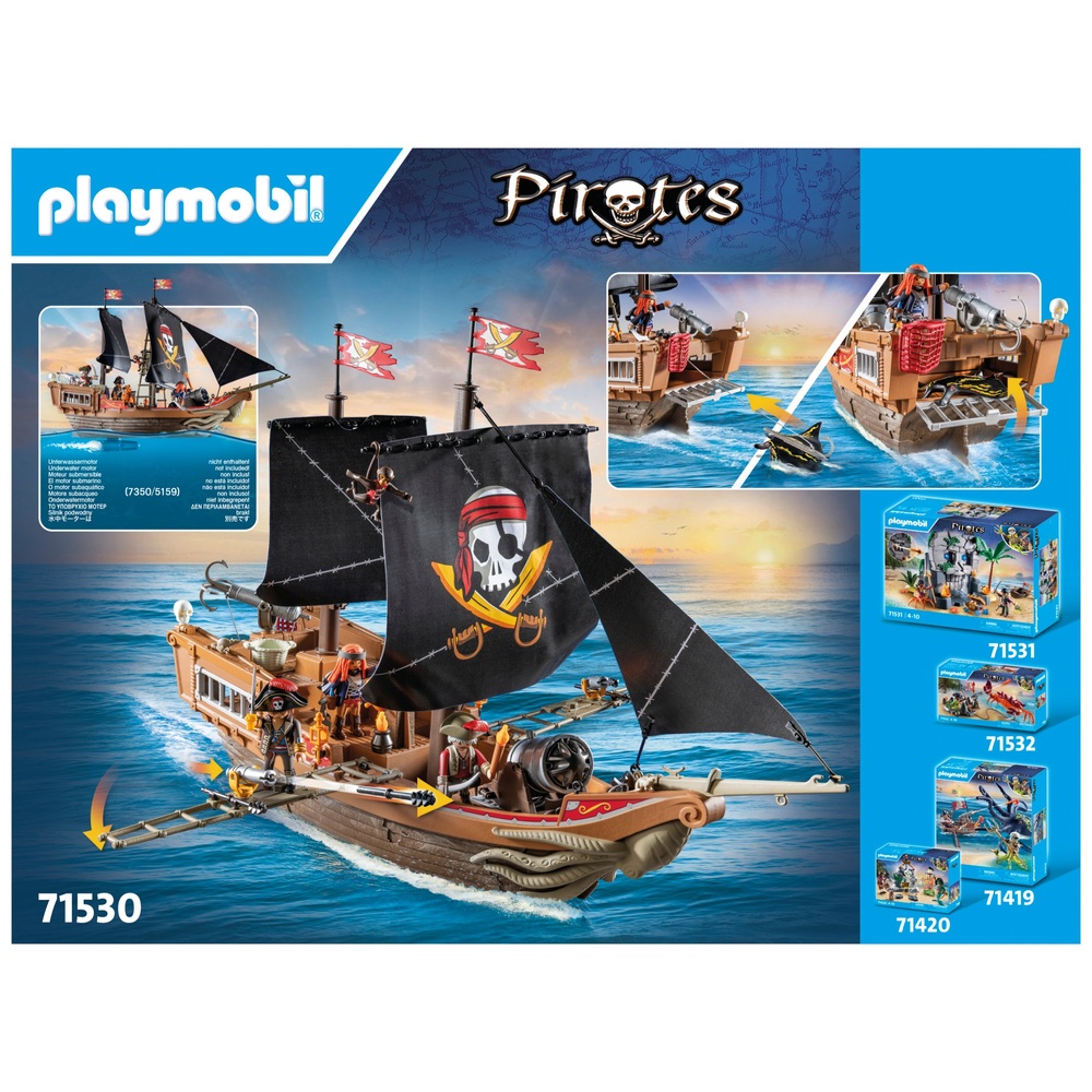 PLAYMOBIL Pirates 71530 Großes Piratenschiff | Smyths Toys Deutschland