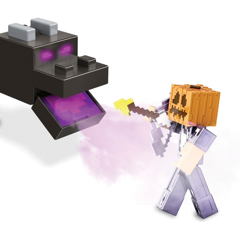 Minecraft Action Figures 15th Anniversary Ender Dragon with Steve and ...