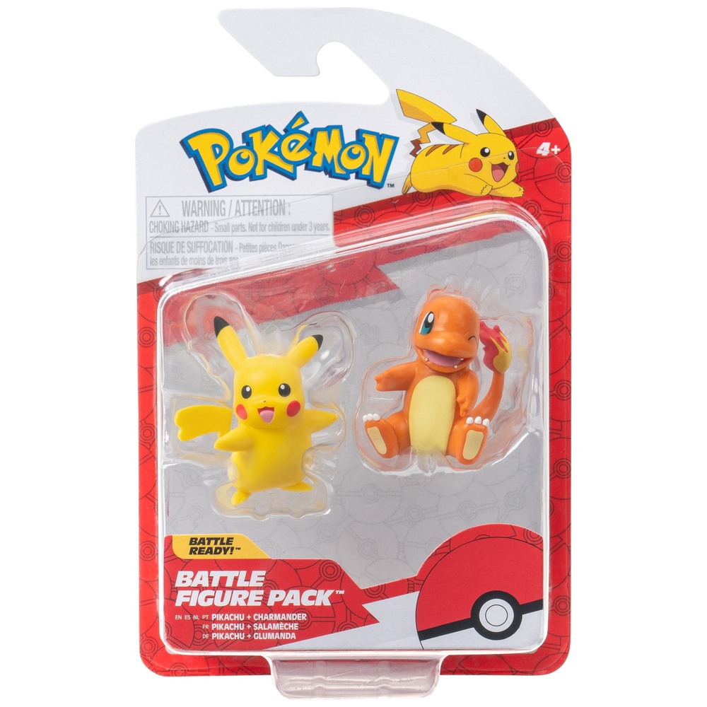 Pokémon First Partner Battle Figure 2 Pack (Charmander & Pikachu ...