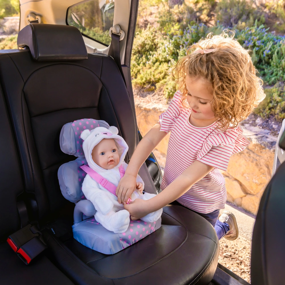 Baby Doll Car Seat Pink and Grey Smyths Toys UK
