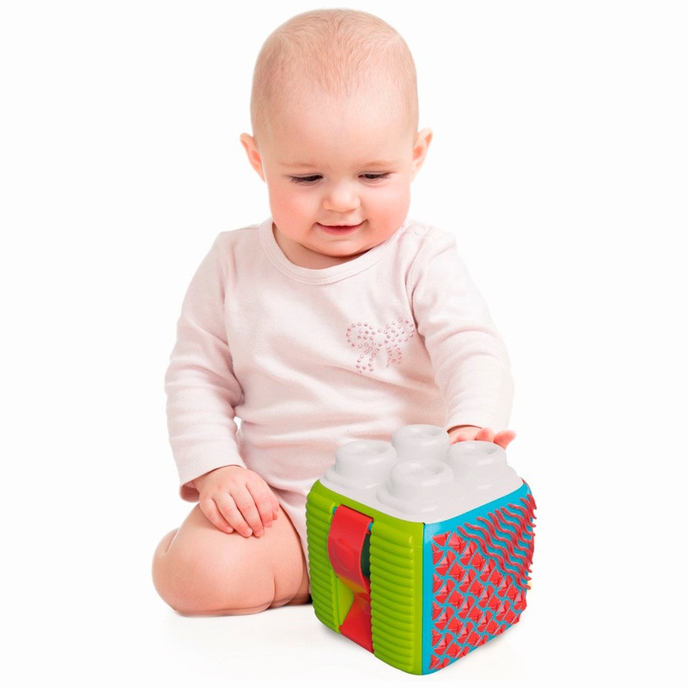 Panier Sensoriel Clemmy Clementoni - 15 Cubes Texturés | Jouet Éducatif 6+ Mois - Empilage