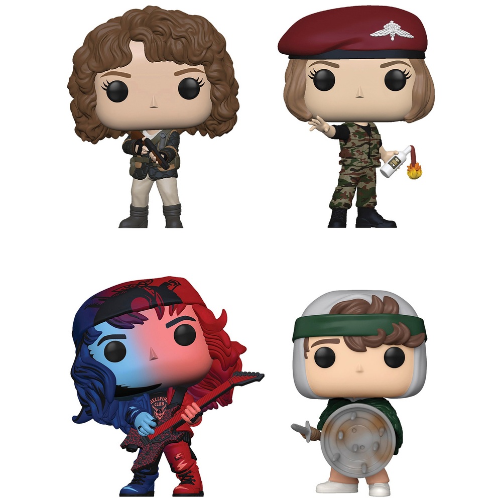 POP! Vinyl Stranger Things: Nancy, Robin, Eddie & Dustin 4 Pack ...