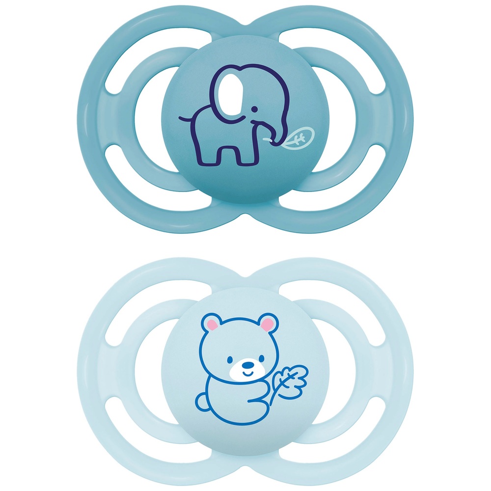 MAM Night Schnuller 6+ Monate 2er-Set - Leuchtet Im Dunkeln Mit Kautschuk-Sauger