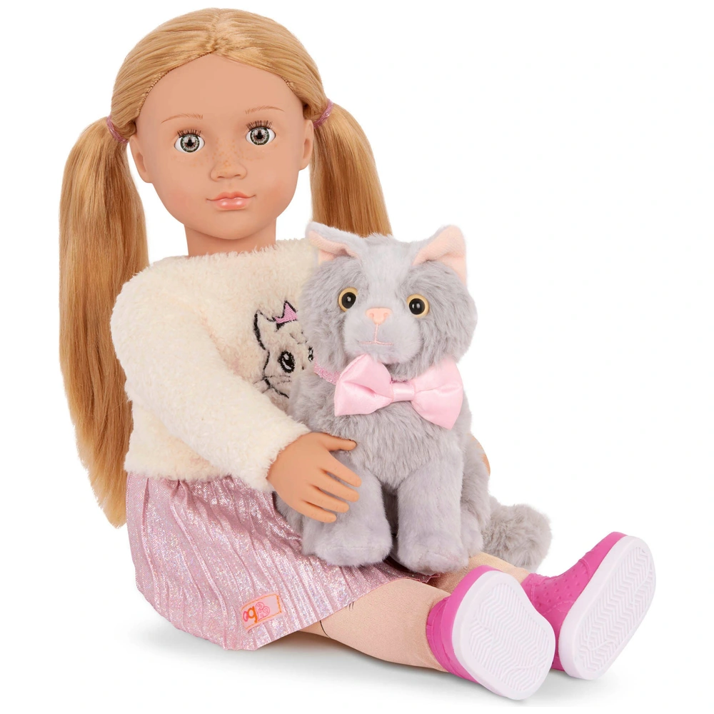 Our Generation Mindy Et Son Chaton Pepper – Poupée 46 Cm Avec Accessoires, Lit, Laisse, Bol – Dès 3 Ans