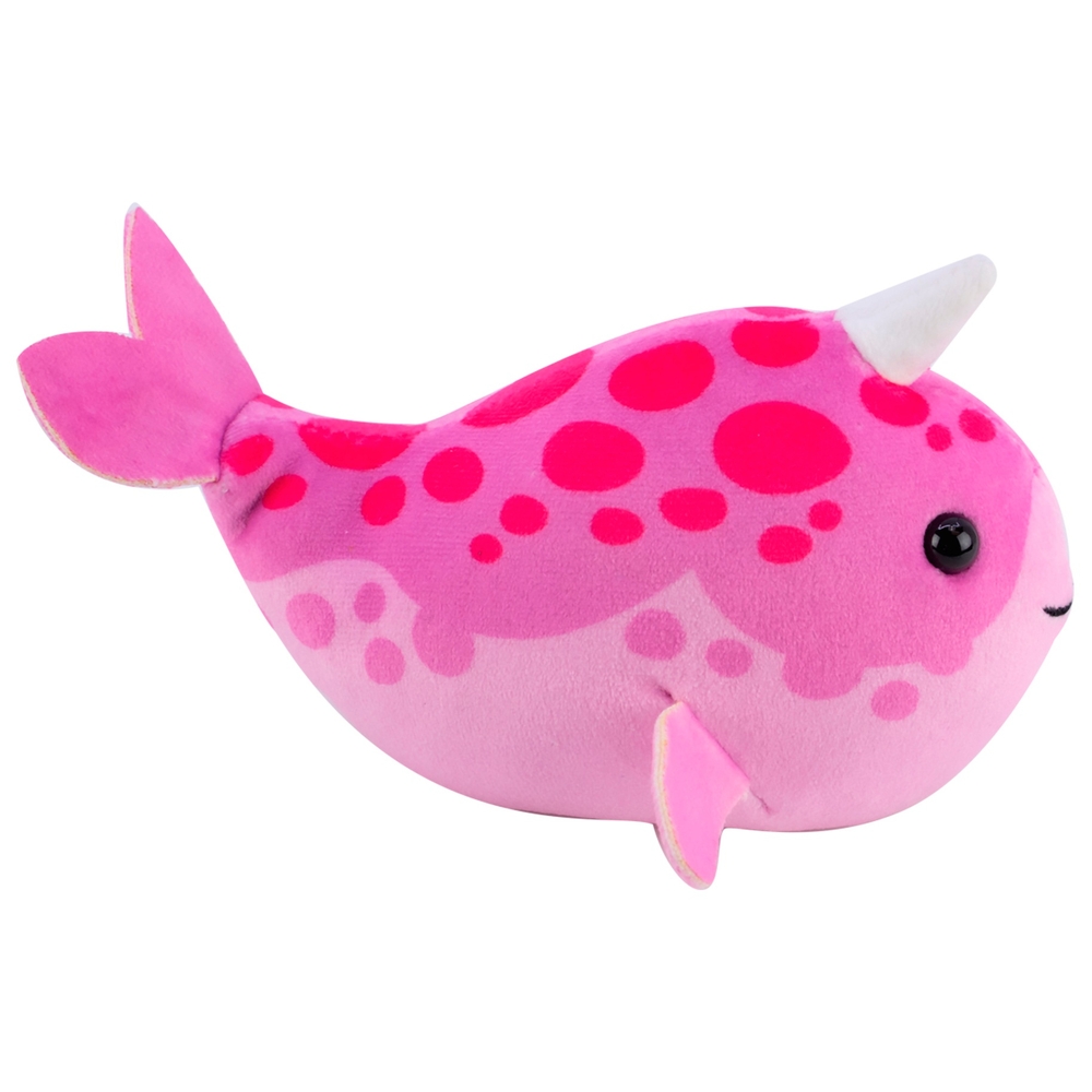 Peluche Interactive Coral Le Narval Zhu Zhu Aquarium - Rose - Jouet Sans Eau Pour Enfants 4 Ans+ - Univers Marin