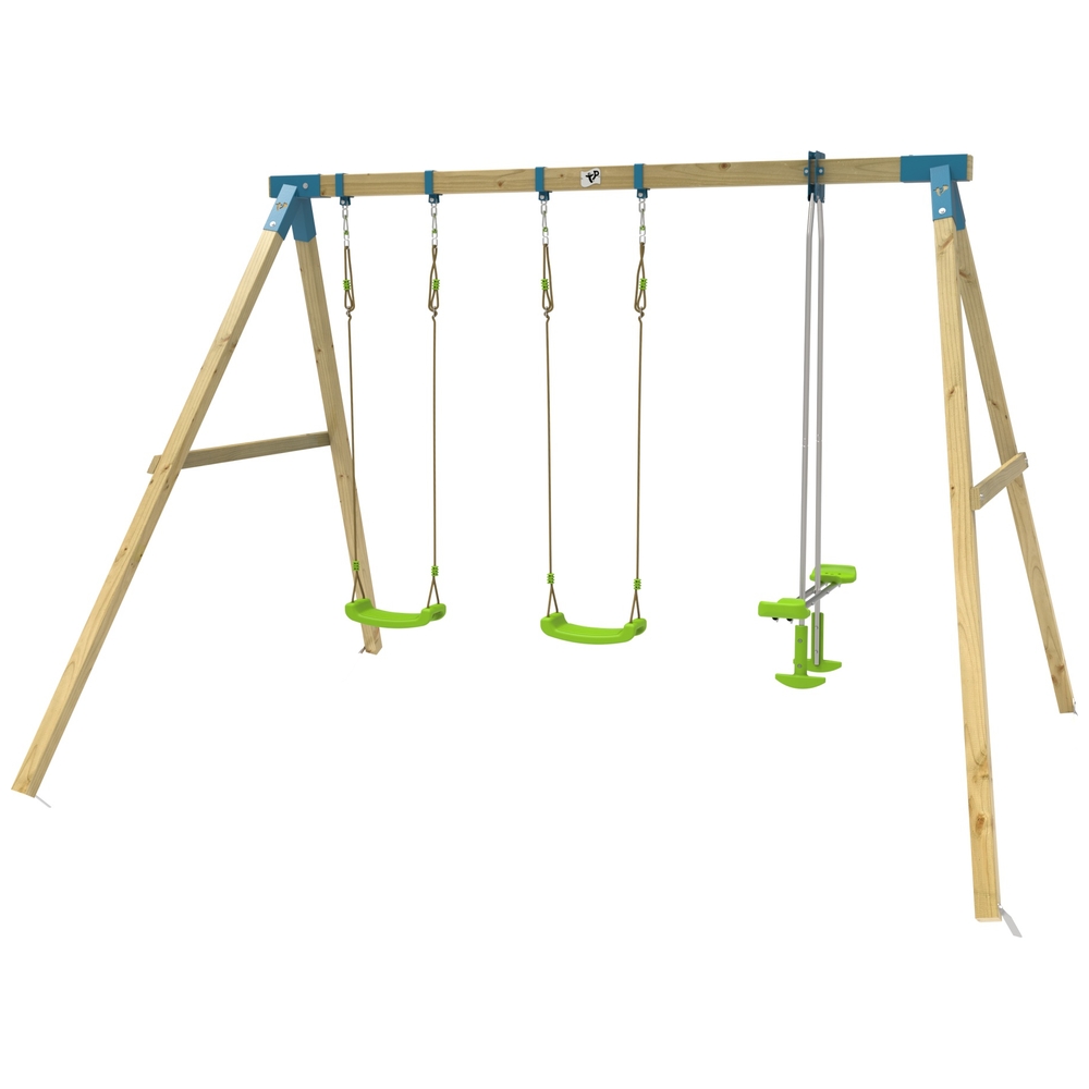 TP Wooden Swing Set with Glider Online Only | Smyths Toys UK