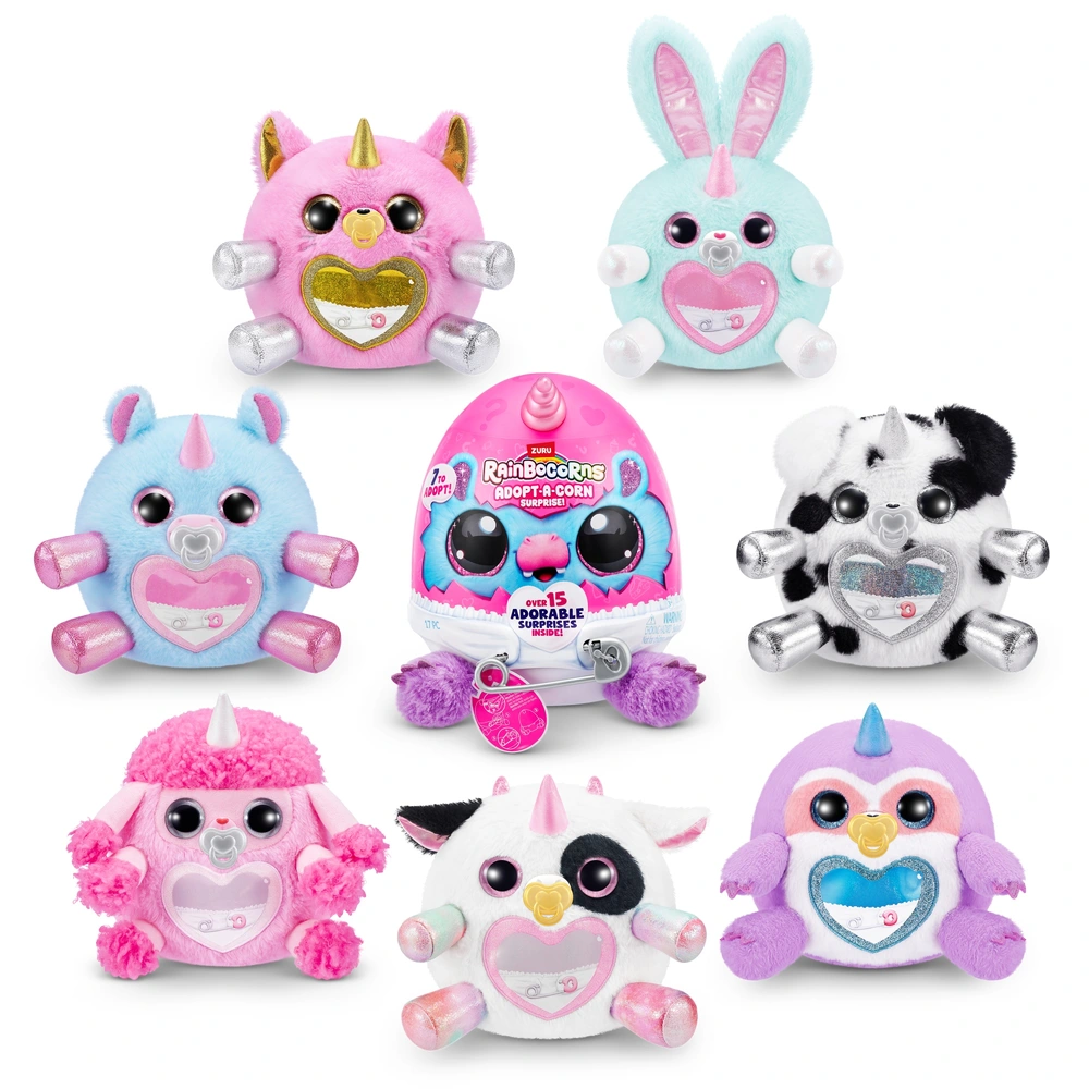 Rainbocorns by ZURU Adopt-A-Corn Surprise Plush Egg Assortment