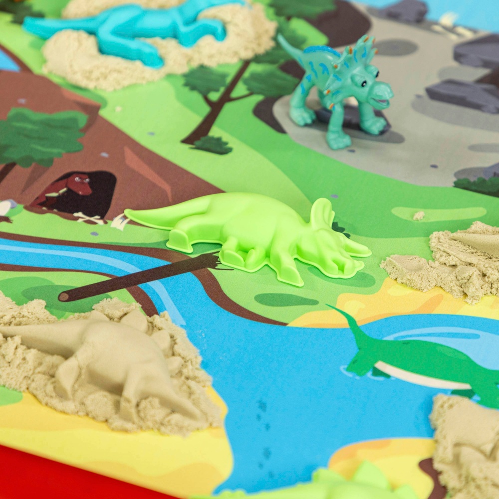 Play Tray Activity Table with Sea Life and Dinosaur Play Mat Set