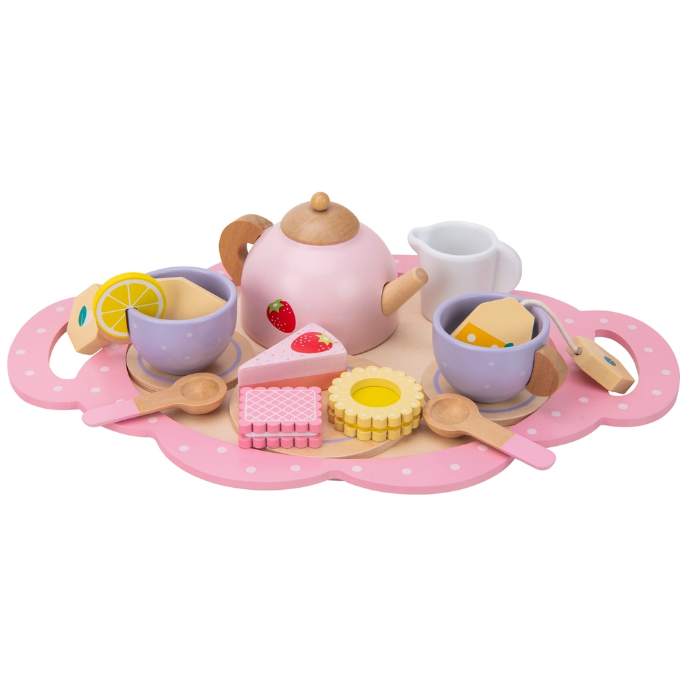 Kitchen Corner Wooden Tea Set in Pink Smyths Toys UK