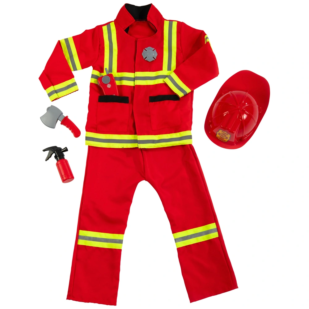 Kinder-Feuerwehr-Kostüm – Verkleidung Für Jungen & Mädchen, Größe 4–6 Jahre