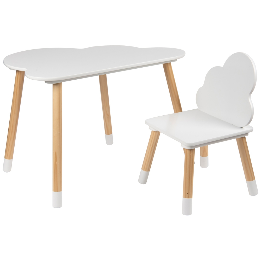 Squirrel Play Wooden Cloud Kids Table and Chair Set