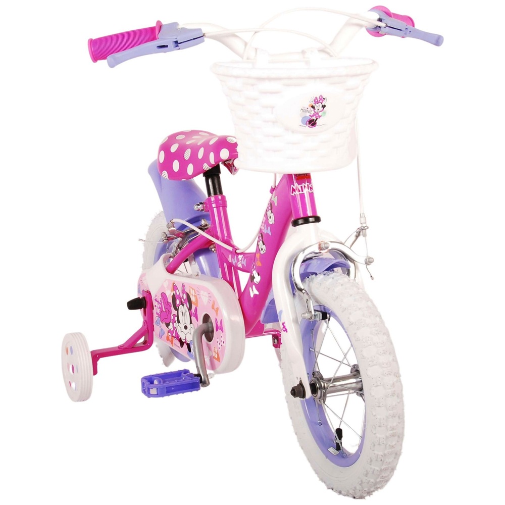 12 Zoll Kinderfahrrad Minnie Cutest Ever mit Stutzradern pink Smyths Toys Deutschland