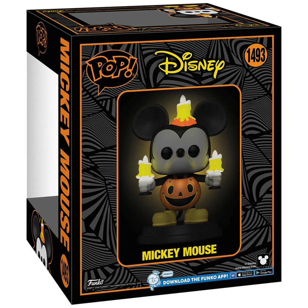 Funko POP! Jumbo 1493: Disney Light-Up Mickey Mouse in Pumpkin Costume ...