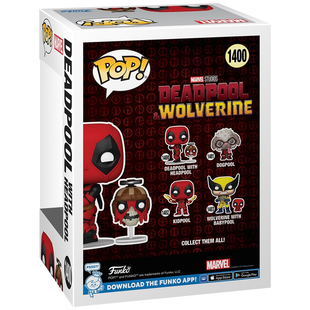 POP! Vinyl 1400: Marvel Deadpool & Wolverine - Deadpool with Headpool ...